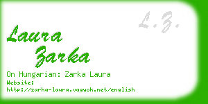 laura zarka business card